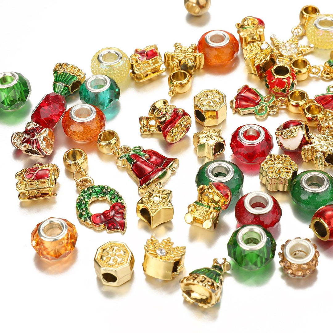 Christmas Beads Alloy Large Hole Beads DIY Set - Trendha