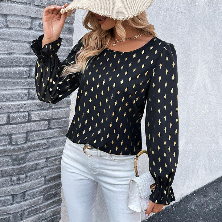 Commuter Bronzing Shirt Women's Long-sleeved Shirt - Trendha