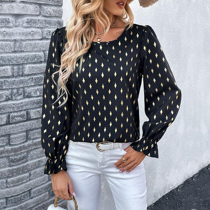 Commuter Bronzing Shirt Women's Long-sleeved Shirt - Trendha