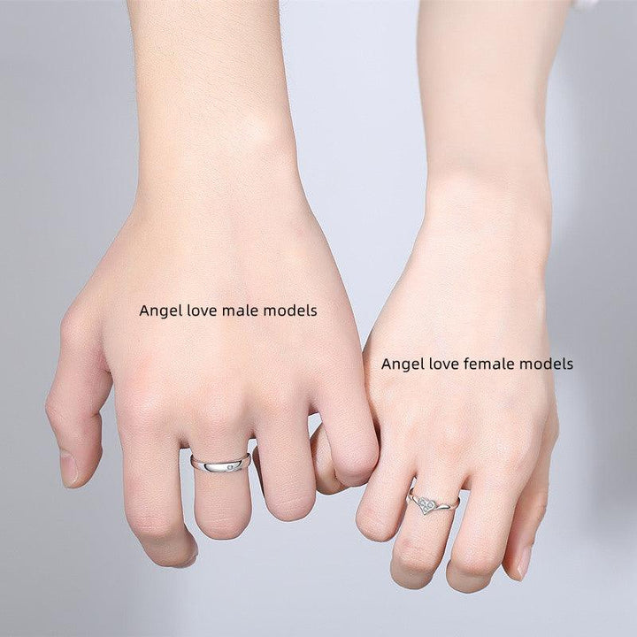 Couple Rings A Pair Of Sterling Silver Male And Female Models - Trendha