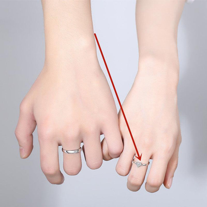 Couple Rings A Pair Of Sterling Silver Male And Female Models - Trendha