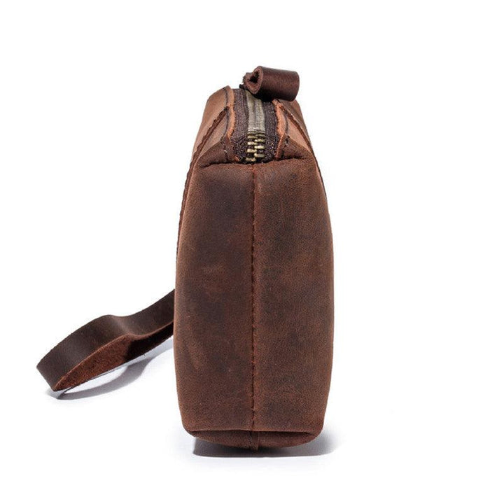 Crazy Horse Leather Simple Retro Long Purse Clutch Bag - Trendha