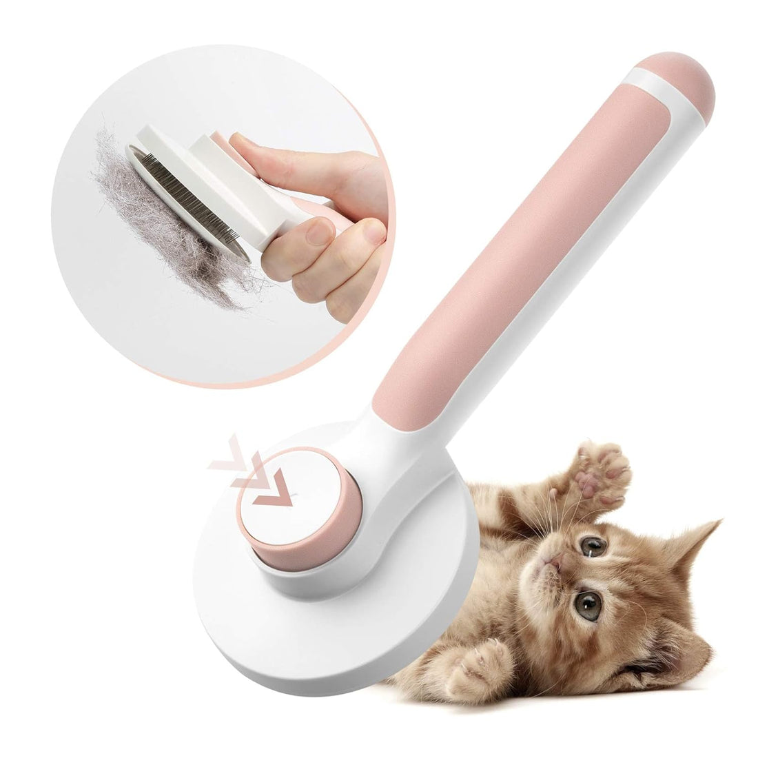 2-in-1 Cat & Dog Grooming Brush for Shedding, Detangling, and Massaging