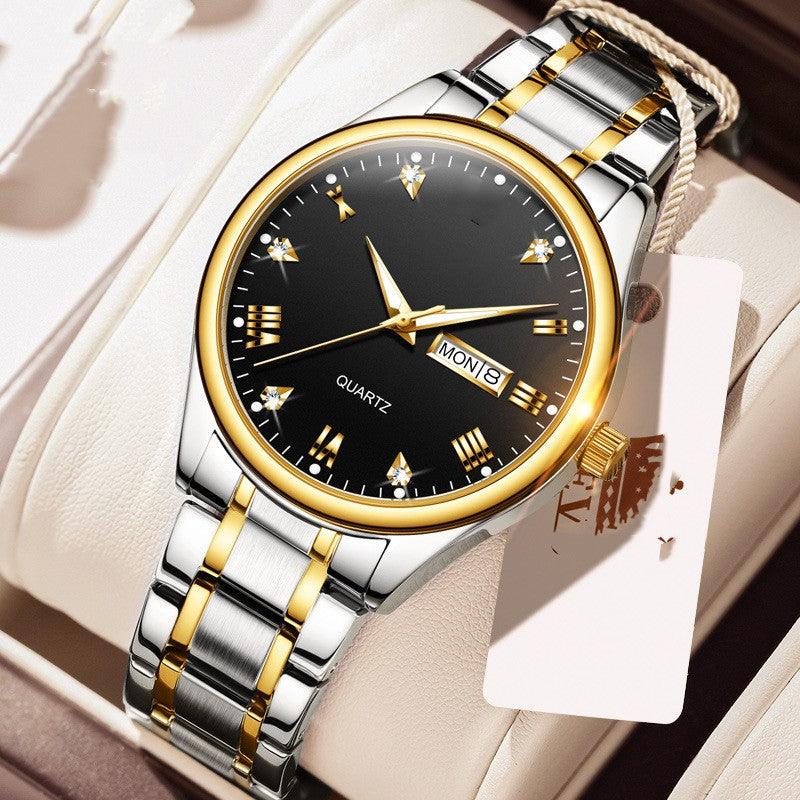 Diamond Embedded Fashion Waterproof Luminous Quartz Watch - Trendha