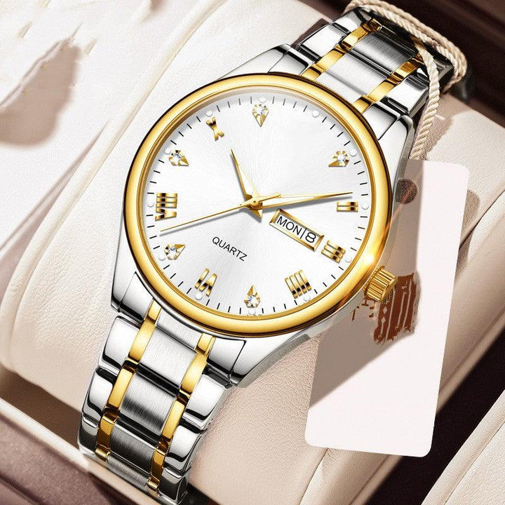 Diamond Embedded Fashion Waterproof Luminous Quartz Watch - Trendha