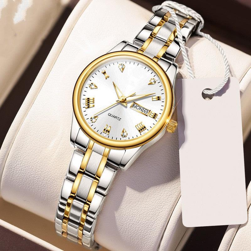 Diamond Embedded Fashion Waterproof Luminous Quartz Watch - Trendha