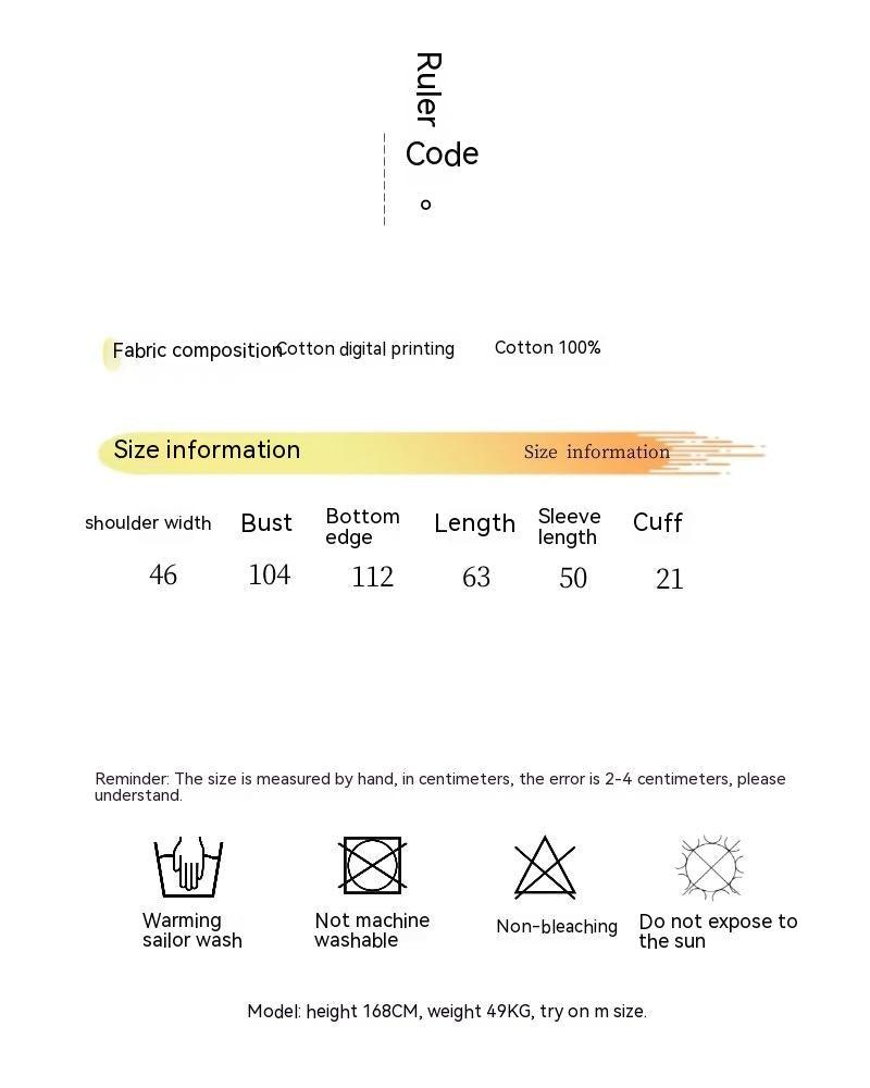 Digital Printing Stone Washed Distressed Cotton And Linen New T-shirt Artistic All-matching - Trendha