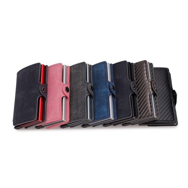 Double Box Metal Automatic Card Bag Wallet Aluminum Alloy - Trendha