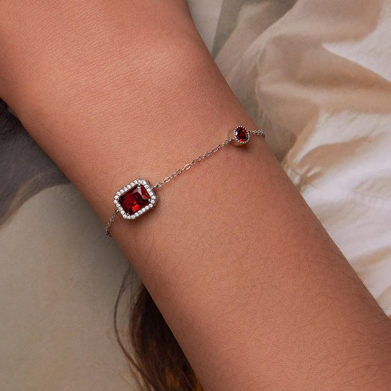 Double Layer Heart Plating White Gold Jewelry Bracelet