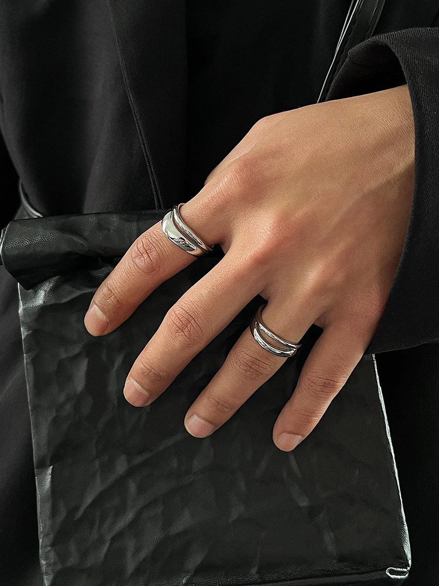 Double-layer Irregular Minority Ring Is Extremely Simple And Cold - Trendha