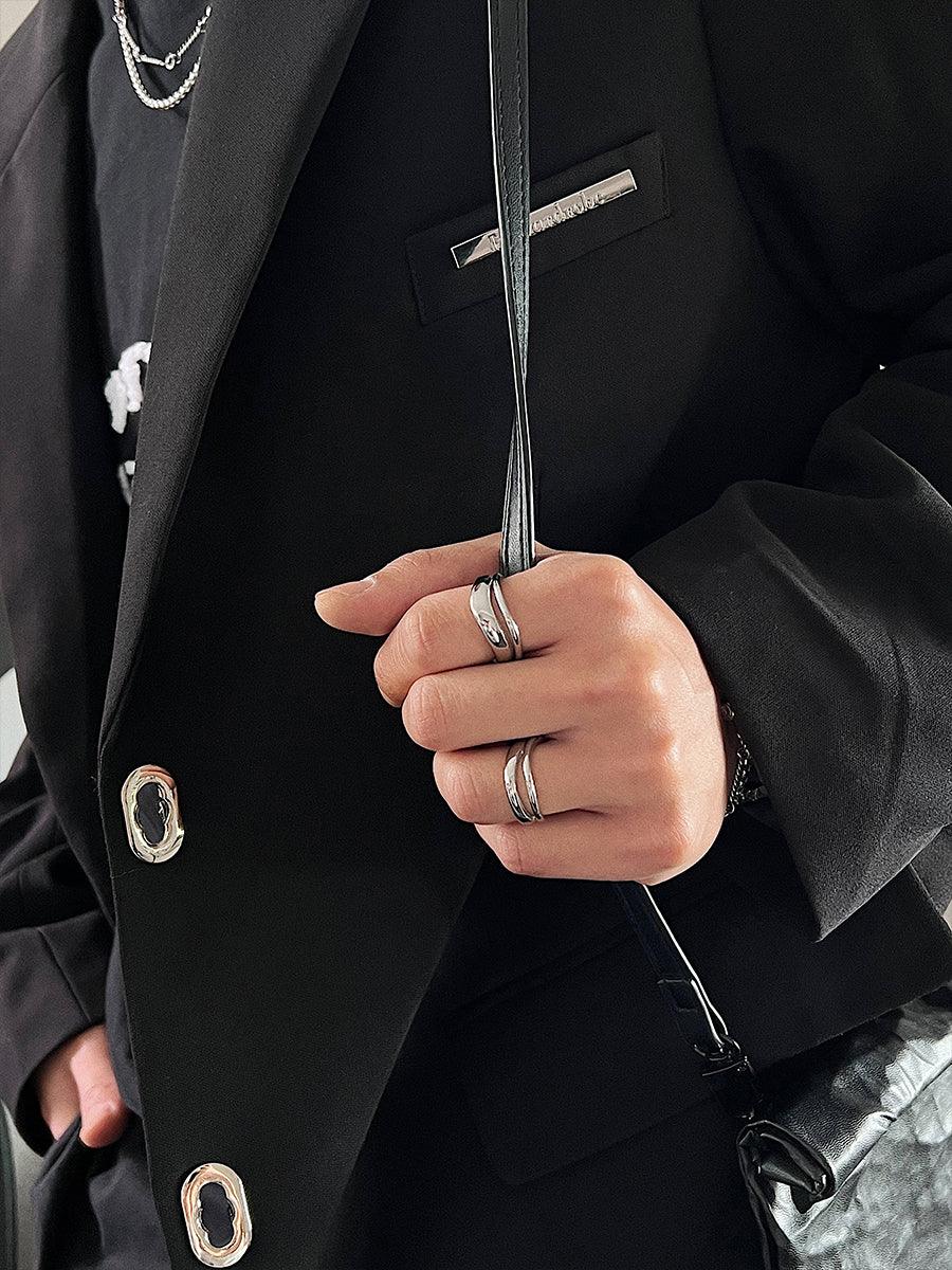 Double-layer Irregular Minority Ring Is Extremely Simple And Cold - Trendha