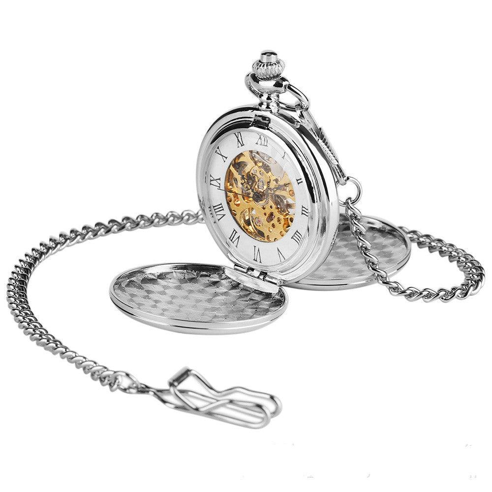 Double Open Cover Classic Simple Retro Pocket Watch For Men And Women - Trendha