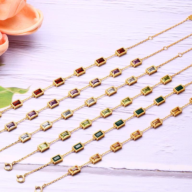 Dream Come True Faceted Natural Crystal Bracelet Female - Trendha