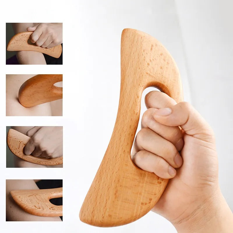 Beech-Wood Handheld Massage Tool