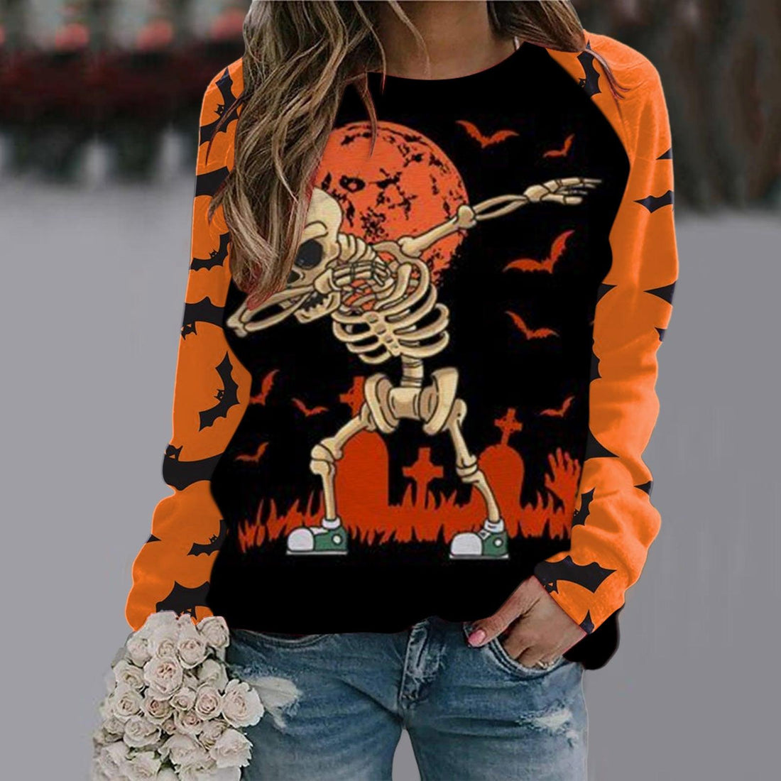 Women's Printed Long Sleeve T-shirt