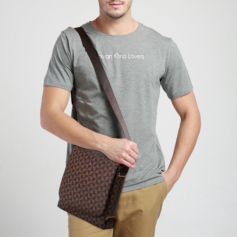 European And American Fashion Men's Flap Shoulder Bag - Trendha
