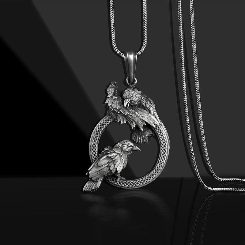 European And American Retro Men's Tide Necklace Bird's Nest Pendant Necklace