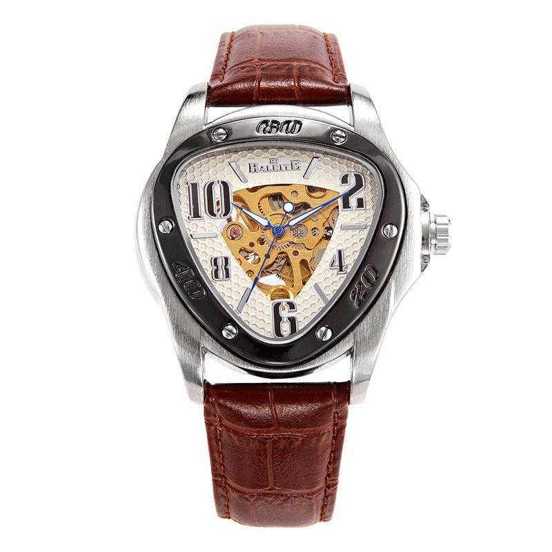 European And American Style Men's Fashion Casual Hollow Triangle Mechanical Watch - Trendha