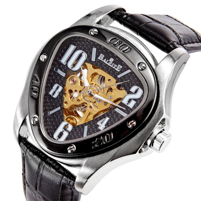 European And American Style Men's Fashion Casual Hollow Triangle Mechanical Watch - Trendha