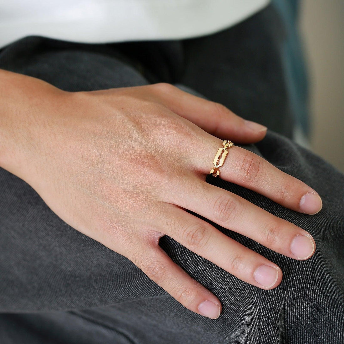 Blade-Style Electroplated Alloy Ring