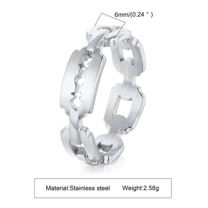 European And American Trendy Black Blade Titanium Steel Ring - Trendha