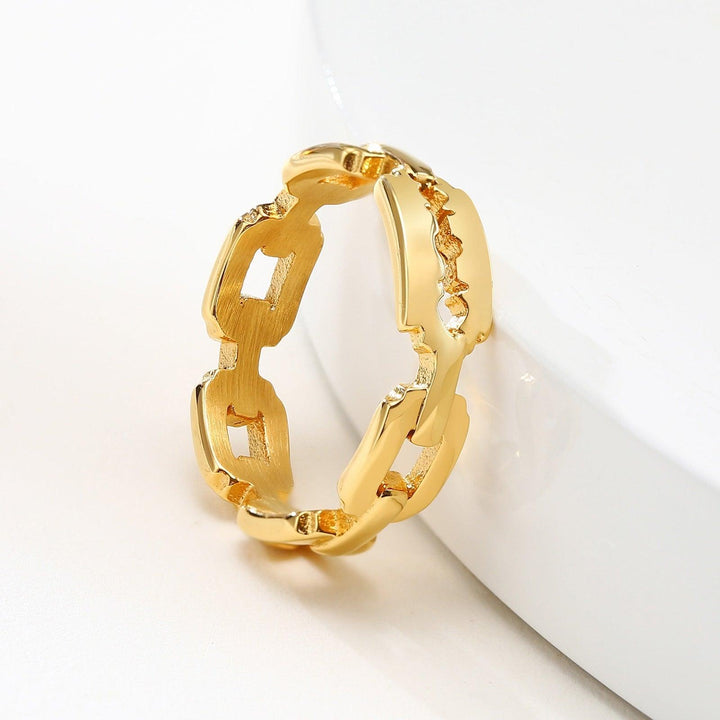 European And American Trendy Black Blade Titanium Steel Ring - Trendha