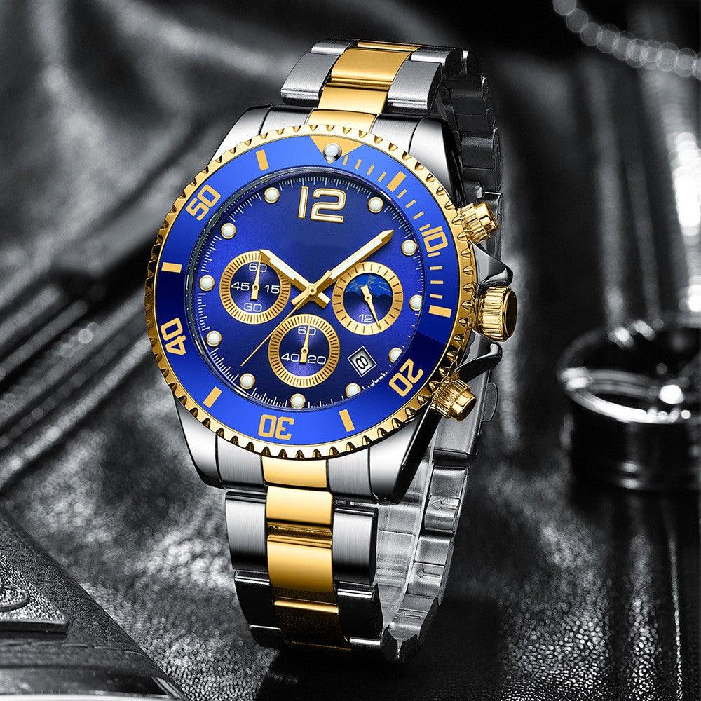 Fashion Casual Steel Band Six Needle Steel Band Watch - Trendha