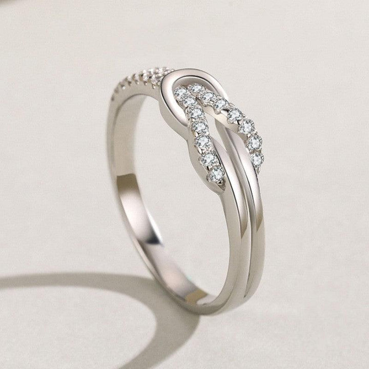 Fashion Knot High-end Light Luxury Cross Ring - Trendha