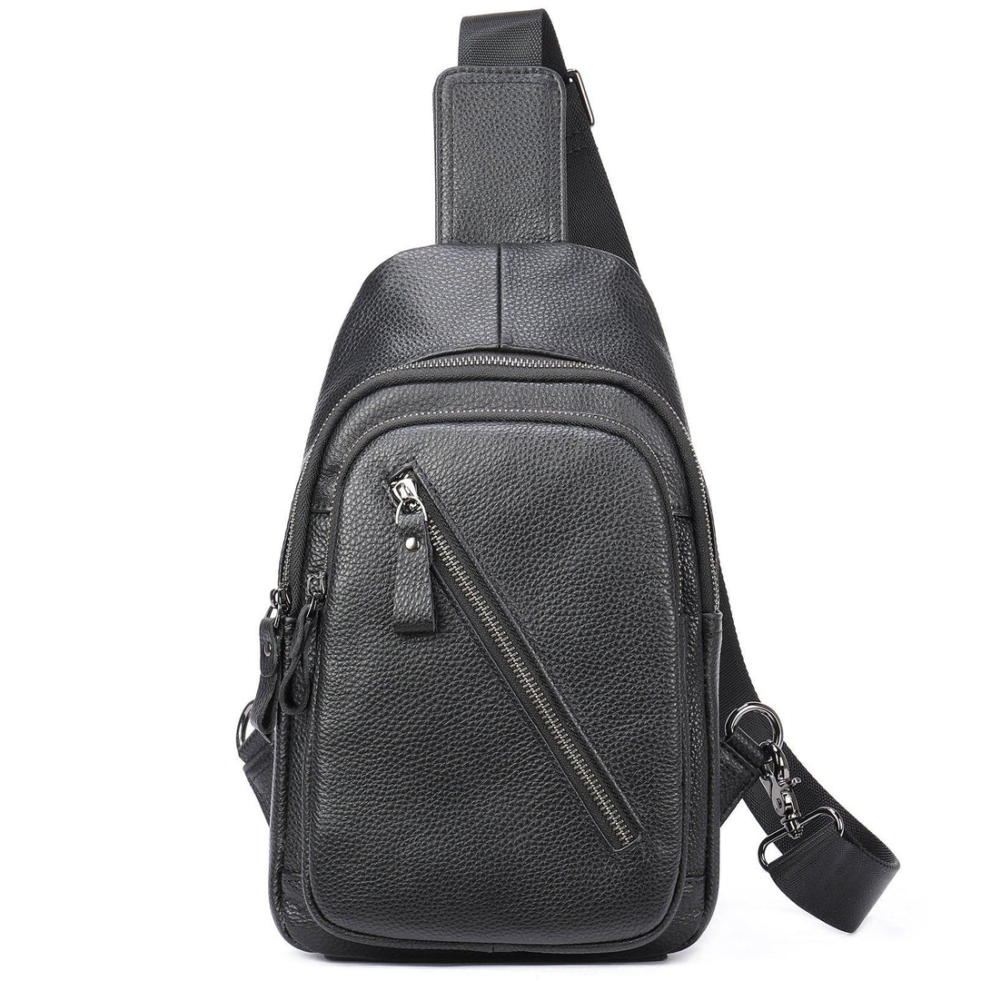Fashion Men's Chest Leather Messenger Bag - Trendha
