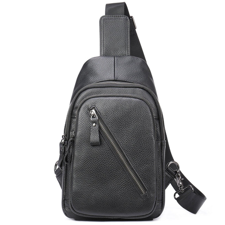Fashion Men's Chest Leather Messenger Bag - Trendha