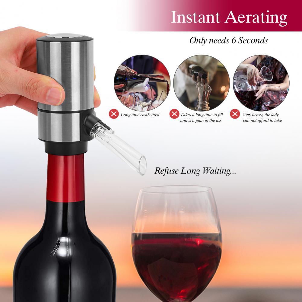 Wine Aerator and Bottle Dispenser with Storage Base