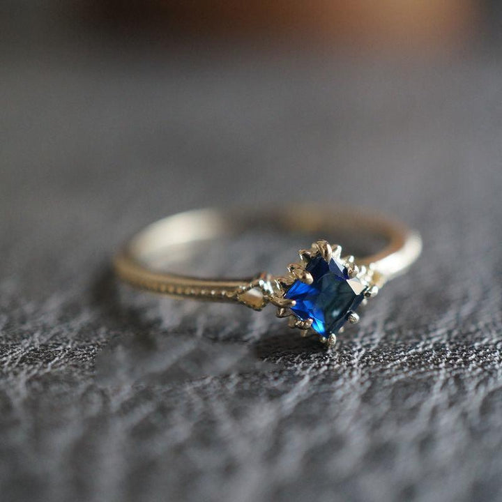 Fashion Personality Simple Zirconium Gold Plated Ring - Trendha