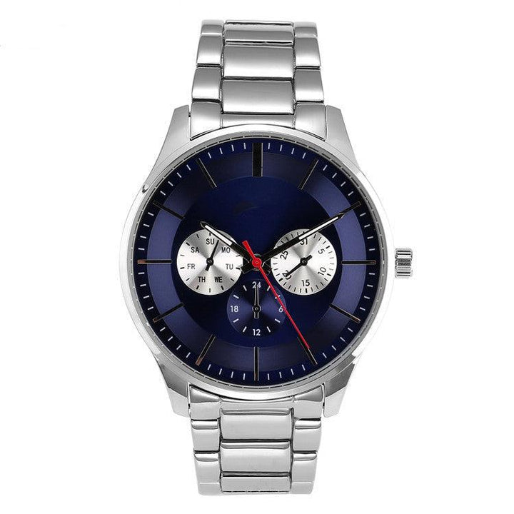 Fashion Three Eyes False Six Hands Quartz Watch - Trendha