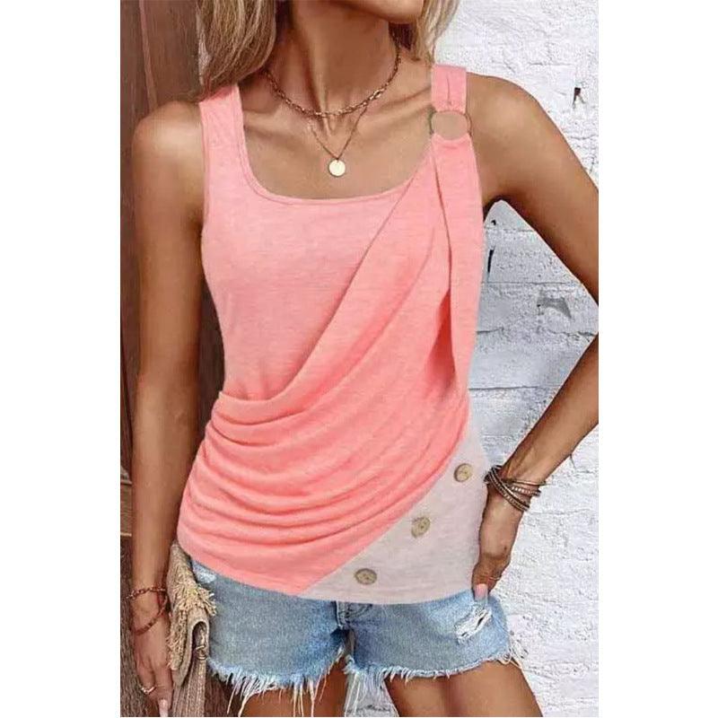 Fashion Women's Button Vest Camisole - Trendha