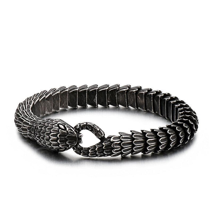 Fashionable Stainless Steel Snake Bracelet - Trendha