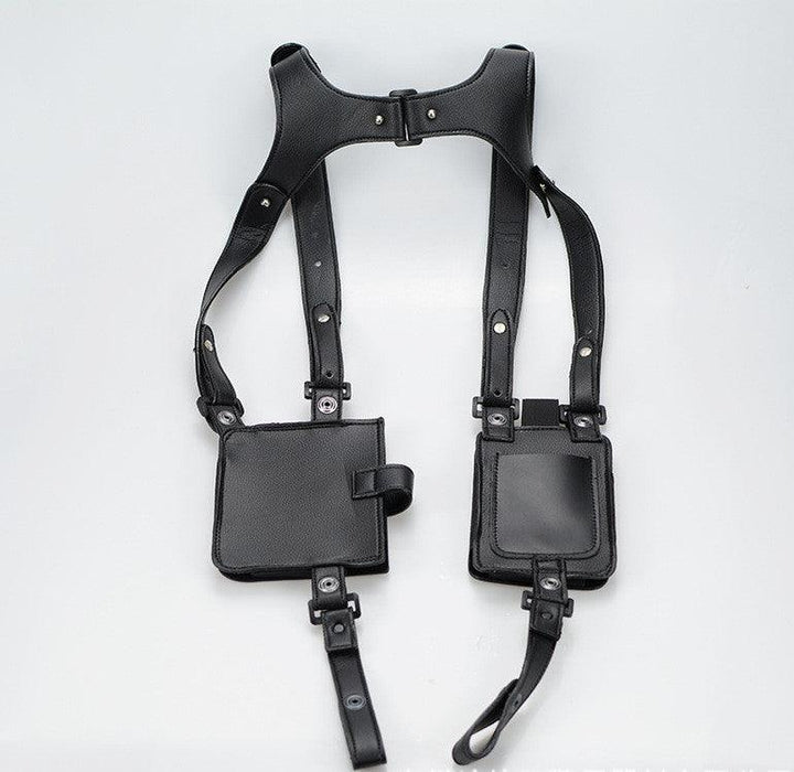 First Layer Cowhide Underarm Wallet Mobile Phone Bag Shoulder Strap - Trendha