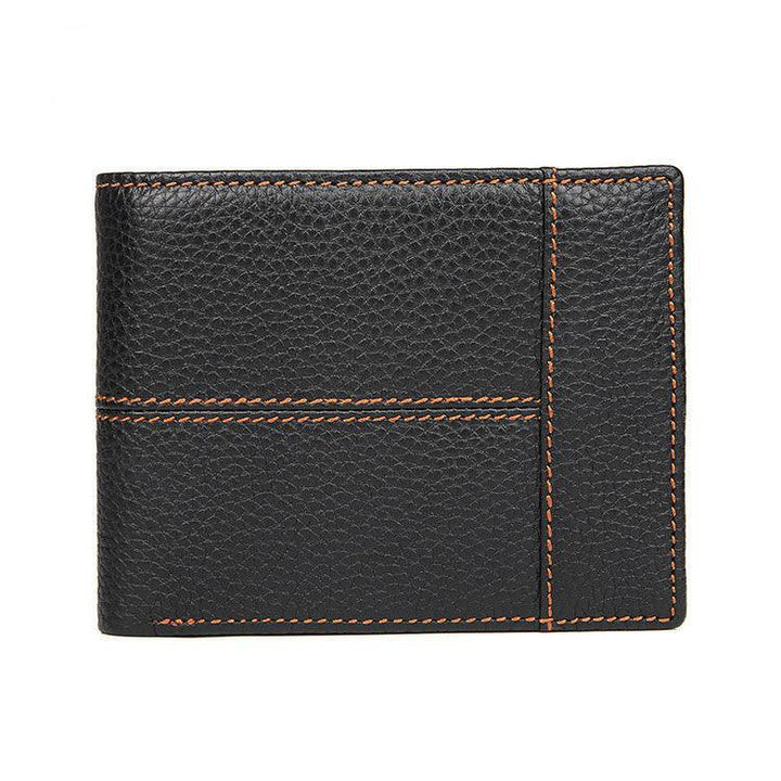 First Layer Leather Wallet Short Leather Wallet - Trendha