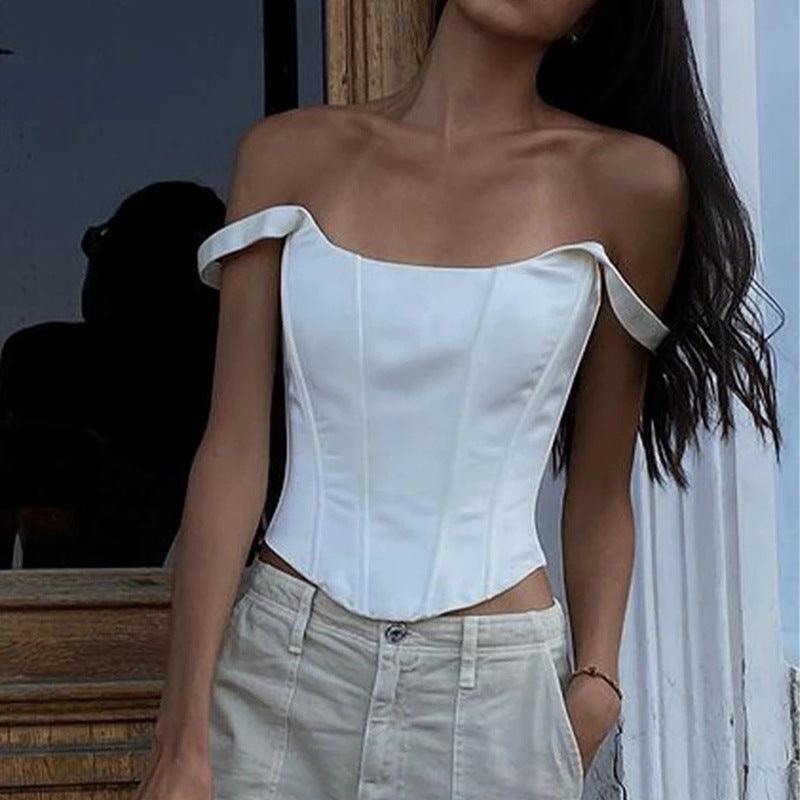 Fishbone Suspender Square Neck Strap Vest Top - Trendha