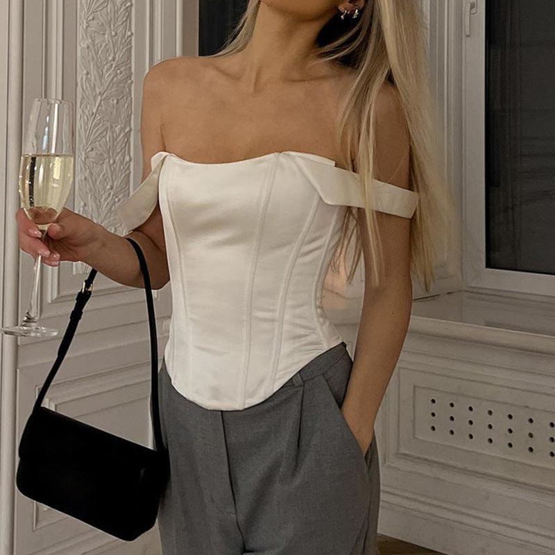 Fishbone Suspender Square Neck Strap Vest Top - Trendha