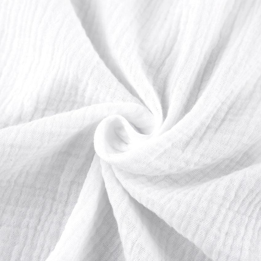 Flared Sleeves Long Sleeves Shirt Pure Cotton Leisure Commute Niche White - Trendha