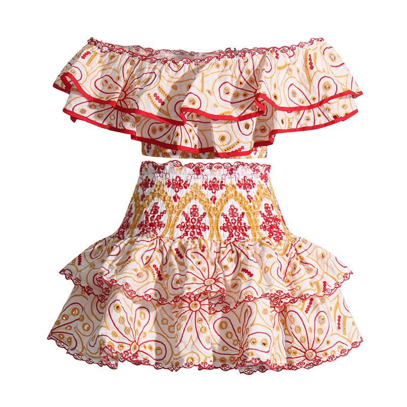 French Style Temperament Wooden Ear Short Top - Trendha