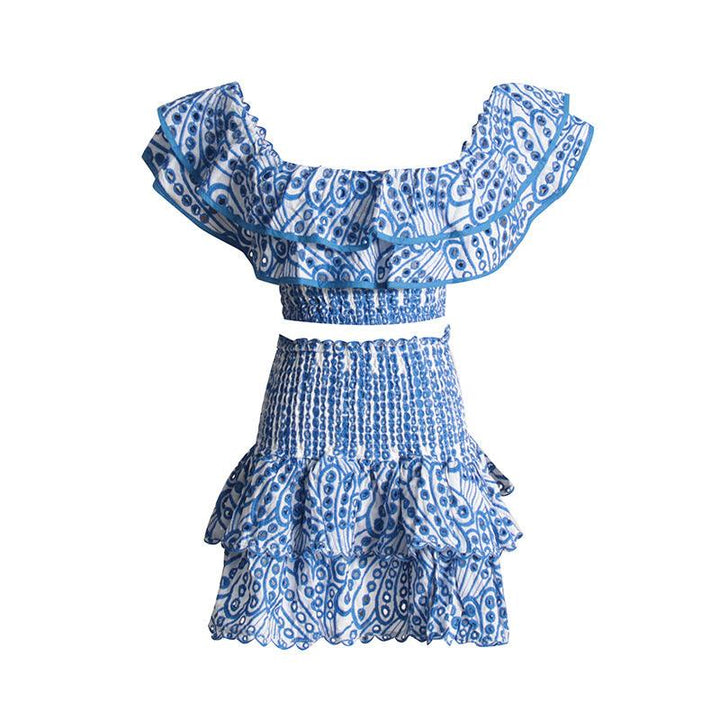 French Style Temperament Wooden Ear Short Top - Trendha