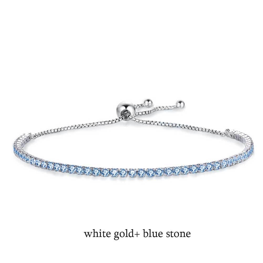 Full Diamond Single Row Tennis Bracelet - Trendha