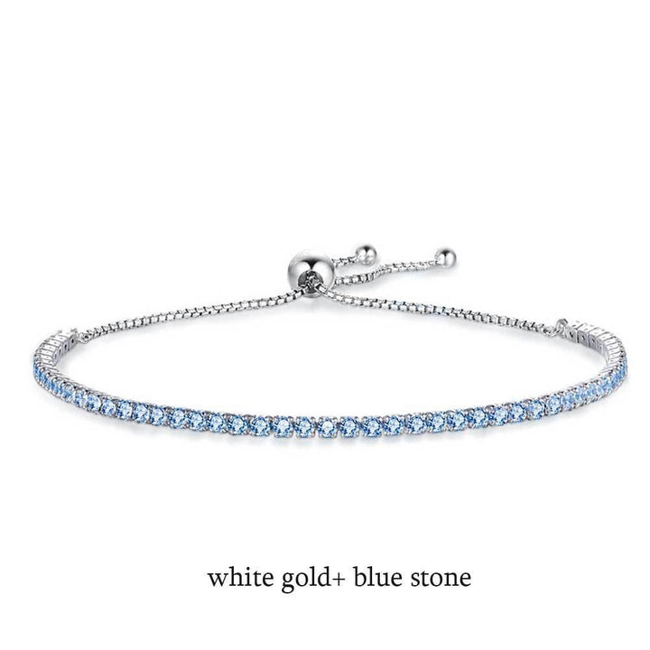Full Diamond Single Row Tennis Bracelet - Trendha