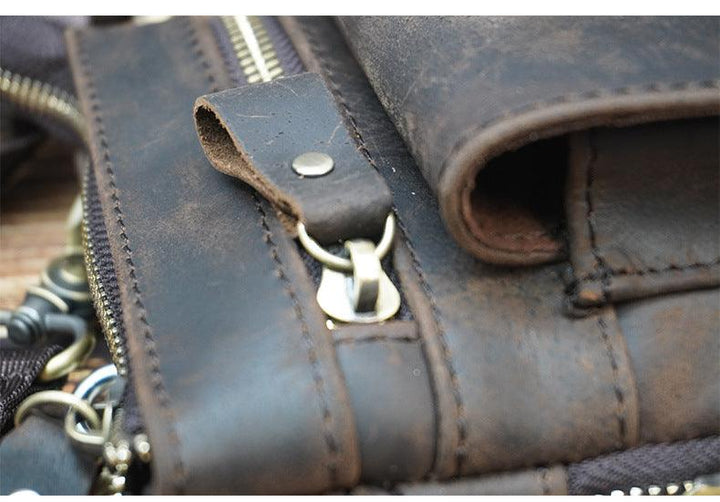 Genuine Leather Cell Phone Waist Bag Niche Simple Mini - Trendha