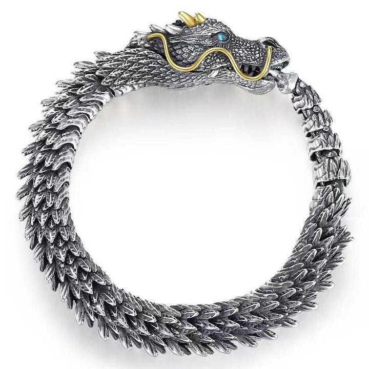 Handmade Retro Domineering Dragon Head Bracelet Men's Fashion - Trendha