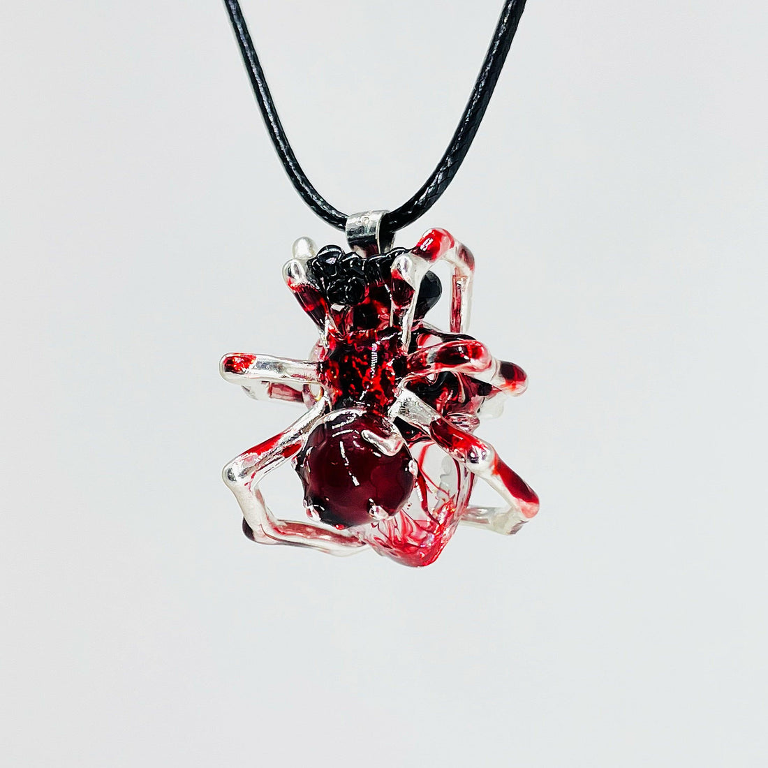 Handmade Spider Woven Heart Necklace