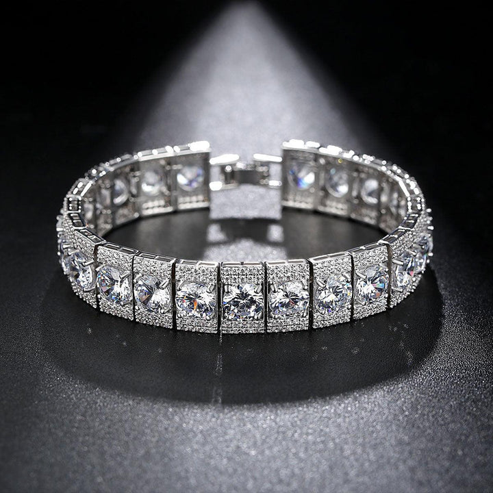 High-grade Copper Inlaid Zircon Bracelet European And American Entry Lux - Trendha