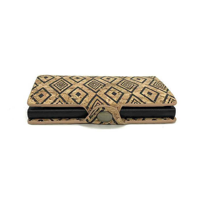 Holder Retro Anti-theft Brush Wallet Metal Card Box Buckle Wallet - Trendha