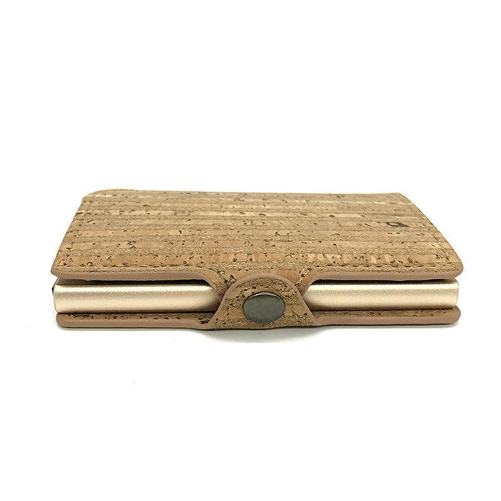 Holder Retro Anti-theft Brush Wallet Metal Card Box Buckle Wallet - Trendha